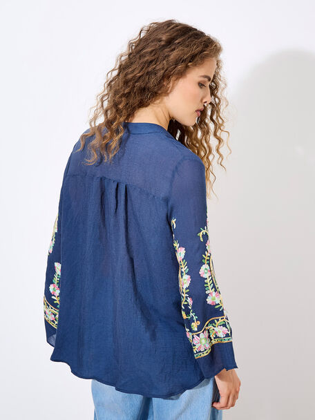 Paisley Bell Sleeve Blouse