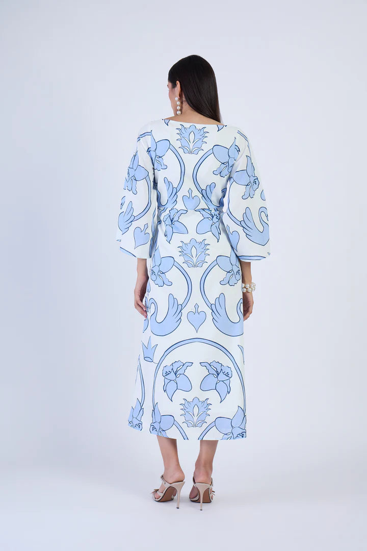 Camelia Dress - Monaco Celeste