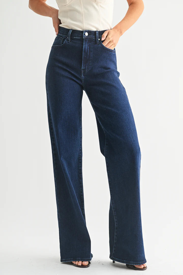 Just Black Denim - Dark Palazzo Jean
