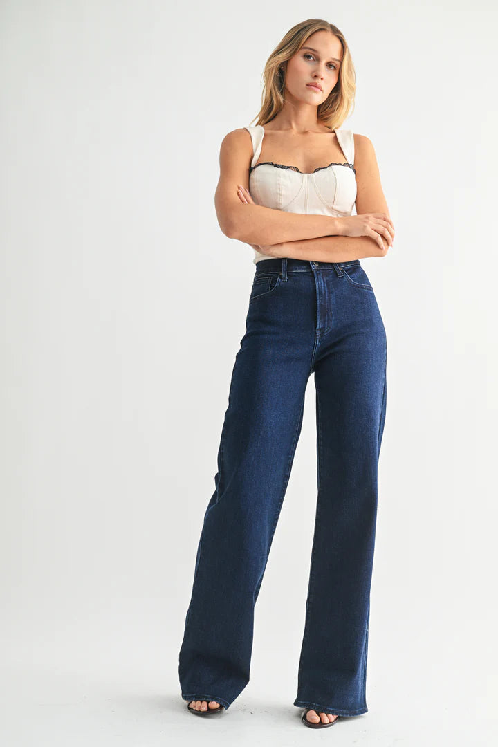 Just Black Denim - Dark Palazzo Jean