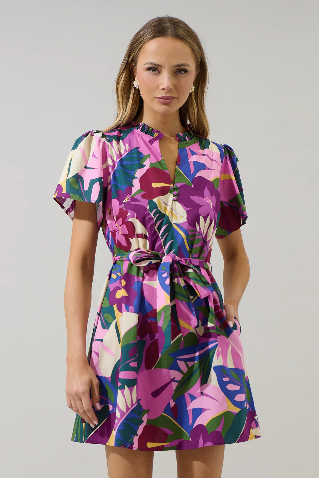 Emma Mini Dress - Blain Tropics