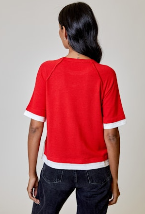 Combo Red Trim Top