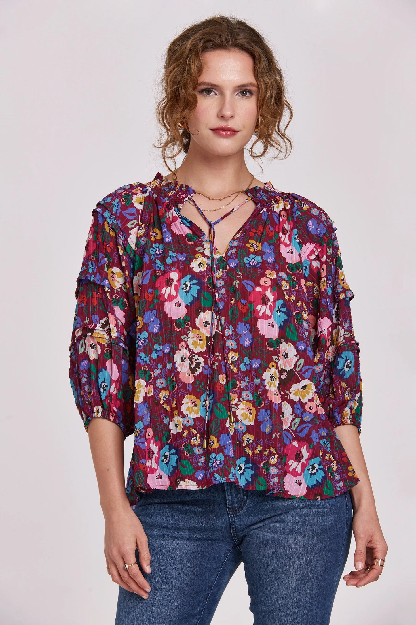 Another Love Tina Terrace Blooms Blouse