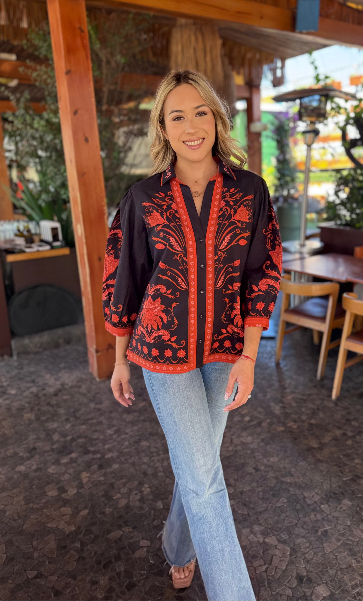Islapayal Camille top in Biltmore Black, view 1
