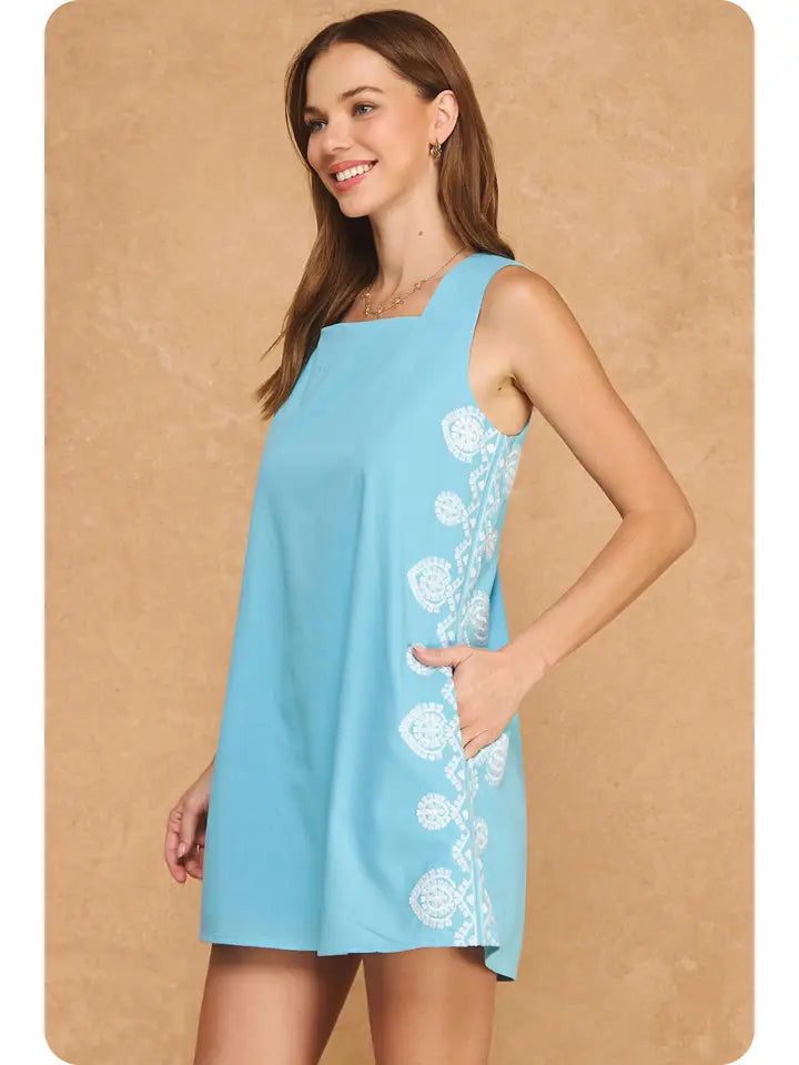 Medallion Embroidered Dress