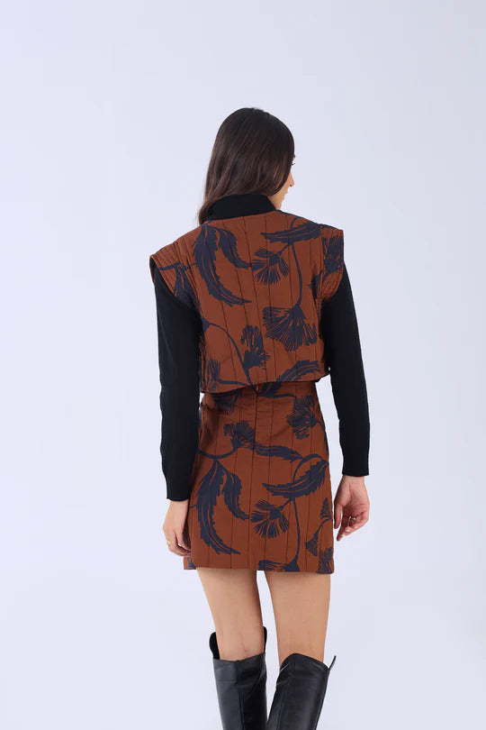 Lennon Skirt - Noir Bloom Brown