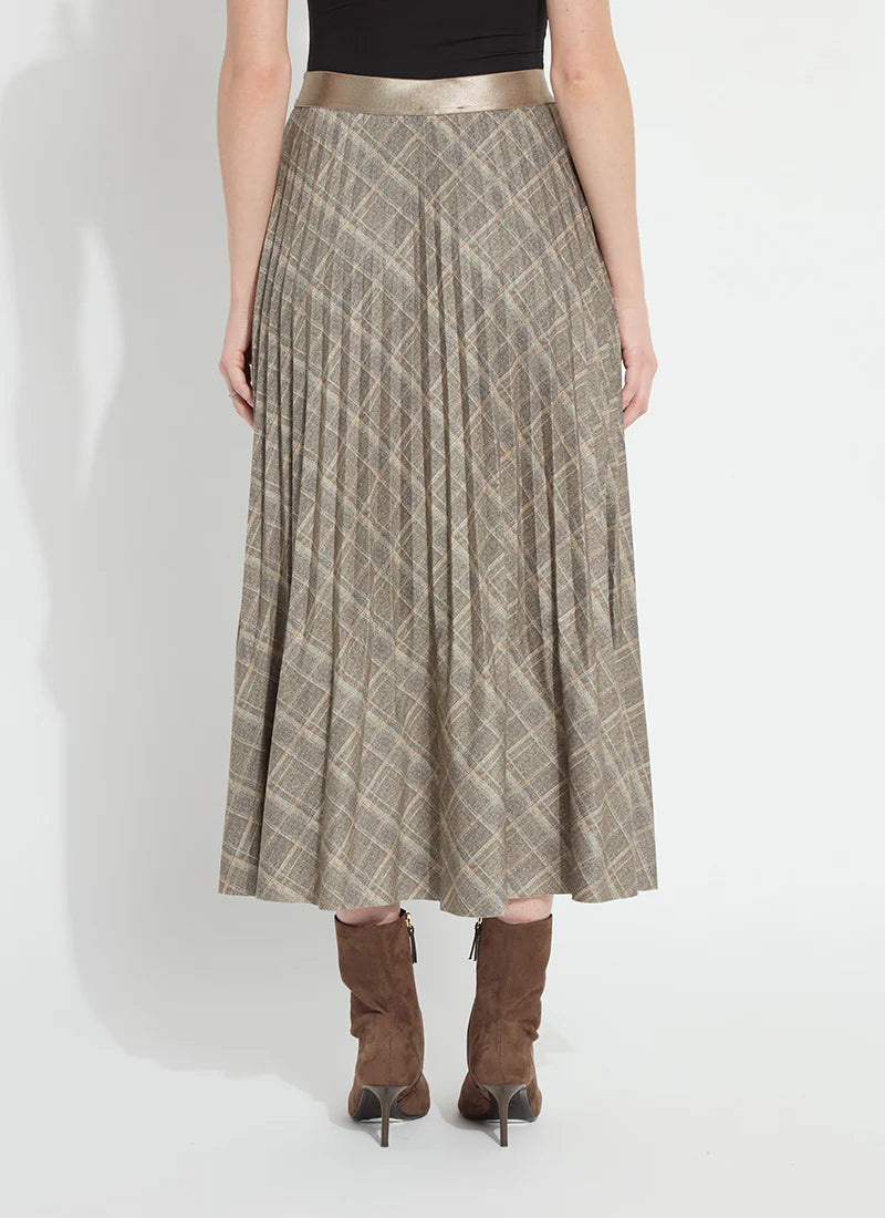 Sabrina Ponte Pleated Midi Skirt