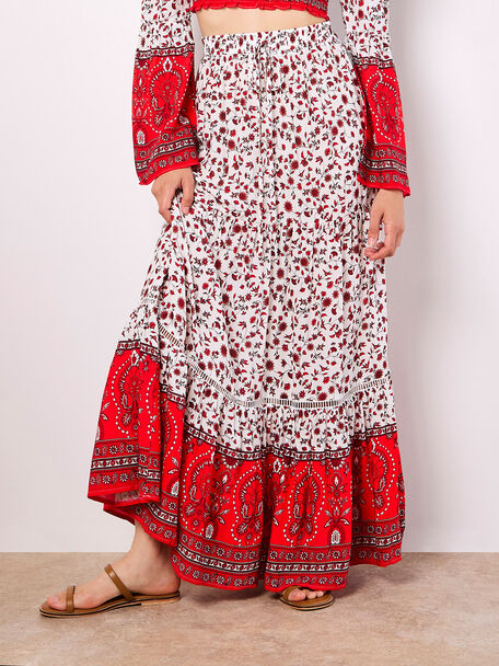Sarasa Border Tiered Skirt