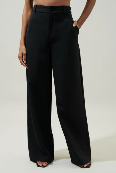 Sugarlips Chelsea Wide Leg Trouser - Black