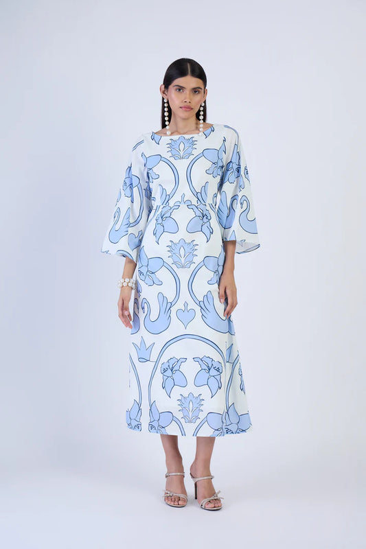Camelia Dress - Monaco Celeste