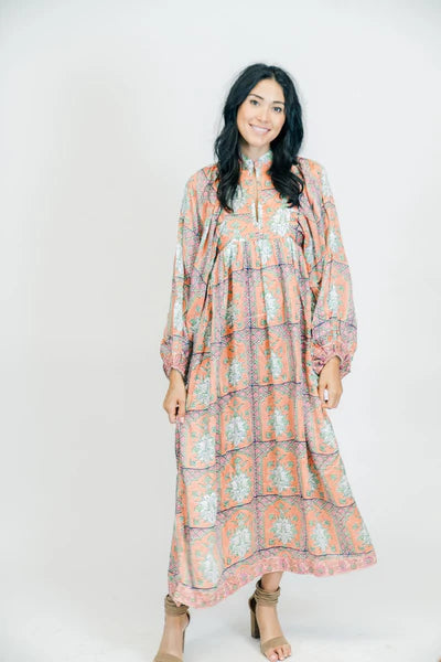 Cassia Maxi Dress - Peach Quartz