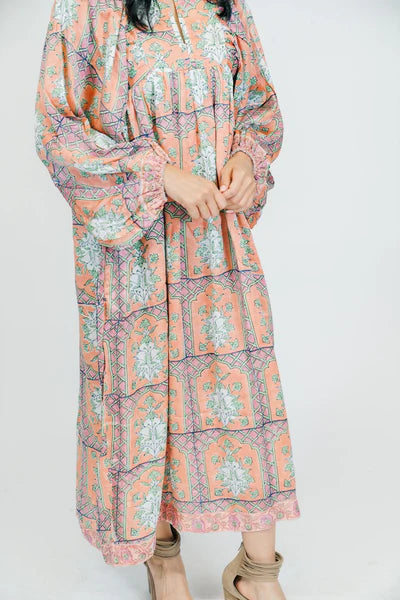 Cassia Maxi Dress - Peach Quartz