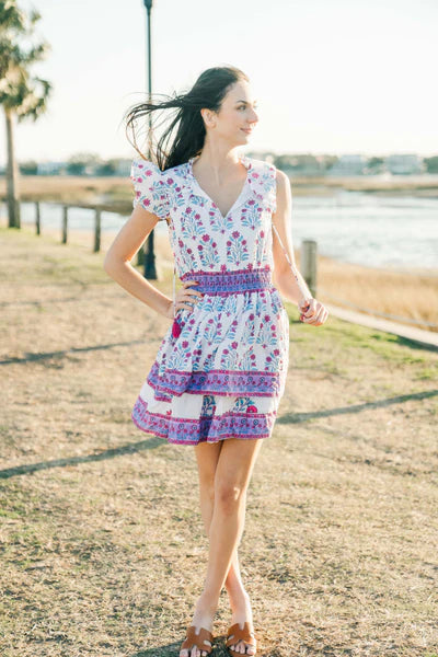 Stella Dress - Tropical Surf