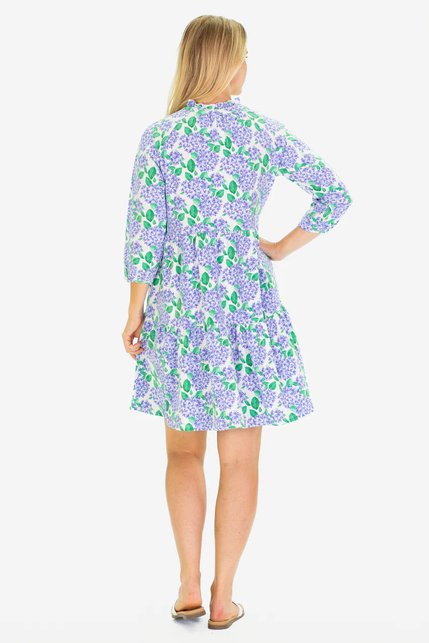 Duffield Lane Fiona Dress in Hydrangea Bloom Pebble & Pear