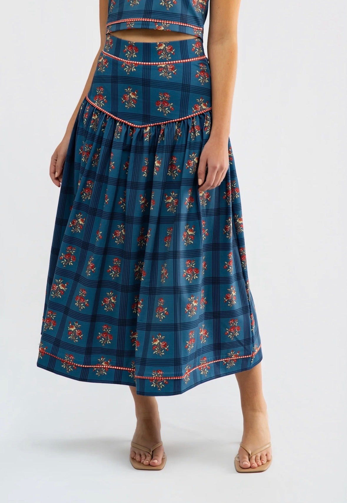 Theodora Skirt - Camellia Plaid