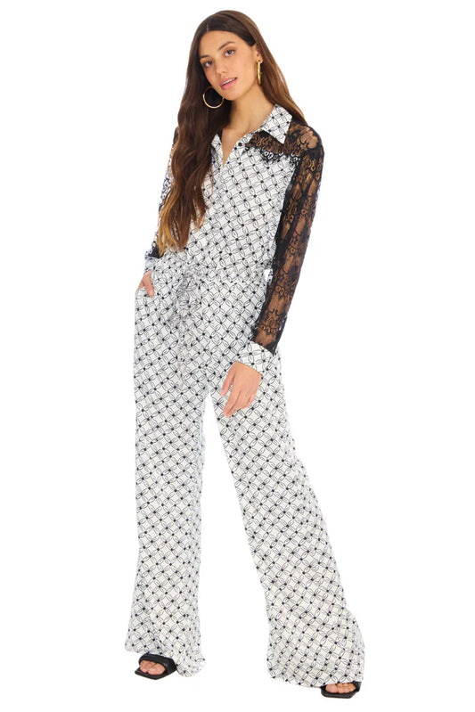 Selena Pant - Black Tiles