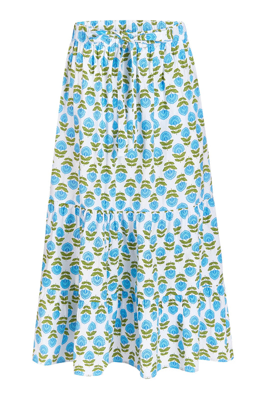 Market Skirt - Liv Blue Motif