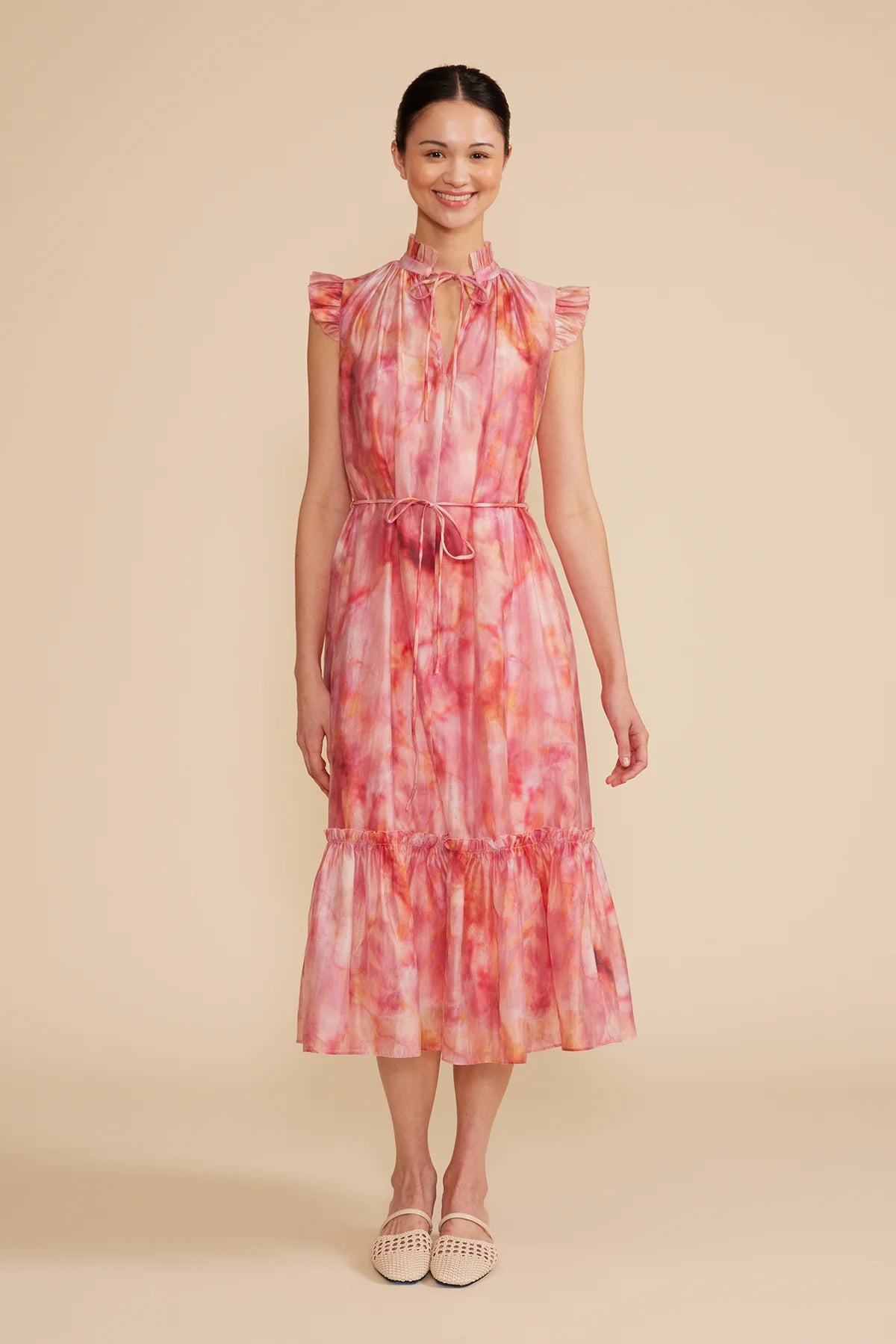 Anneliese Midi Dress - Pink