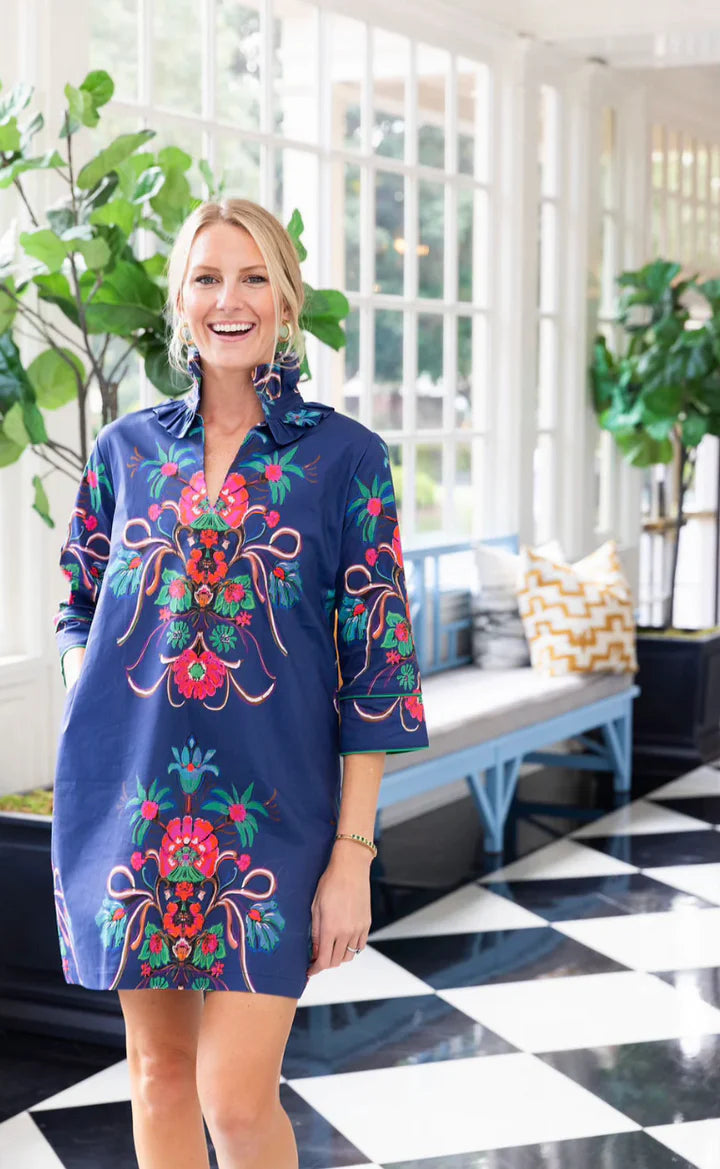 Aramenta Blue Bouvier Short Dress