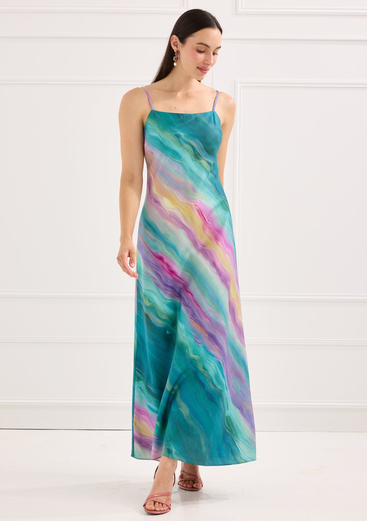Alivia Anya Dress in Soundwaves, front detail