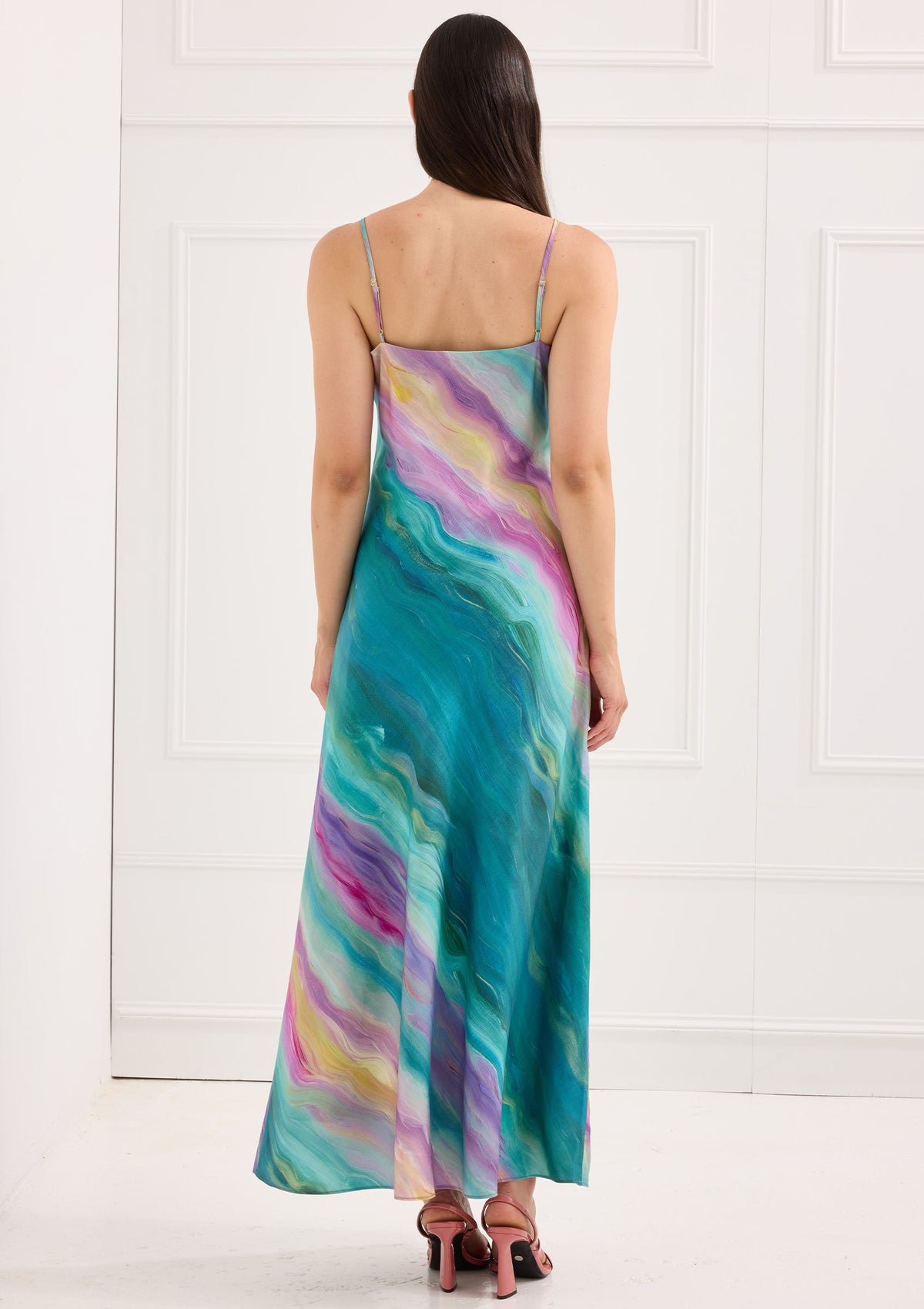 Alivia Anya Dress in Soundwaves, back view
