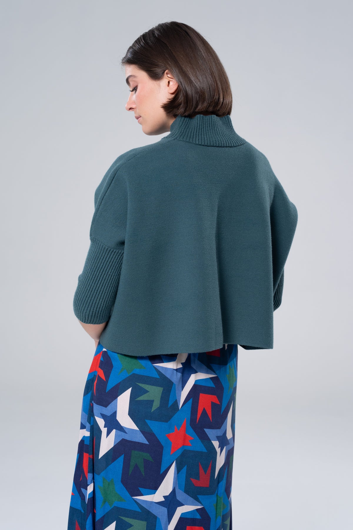 Briton Court Tiffany Colorblock Skirt in Cobalt, product view 4.
