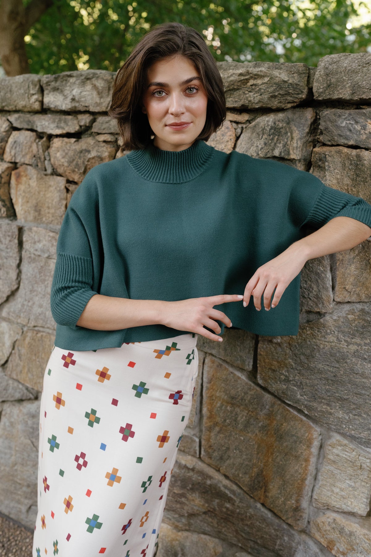 Briton Court Sadie Sweater in Cypress, product view 1.