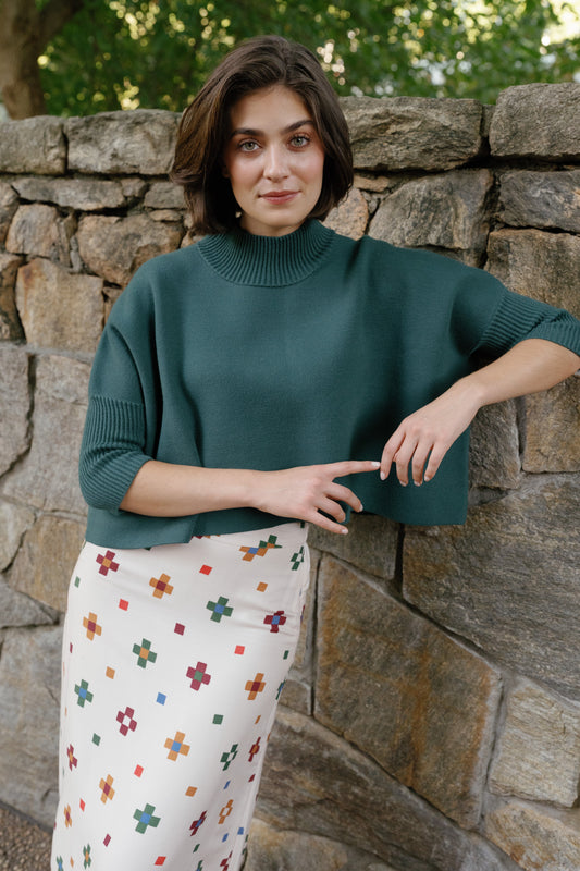 Briton Court Sadie Sweater in Cypress, product view 1.