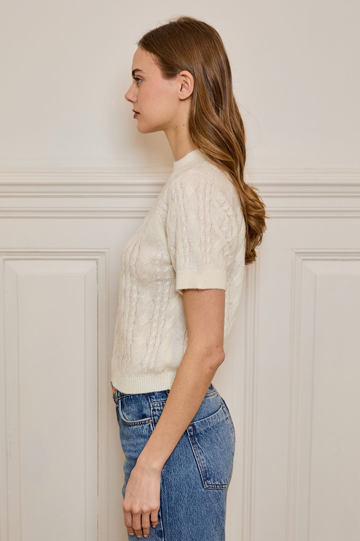 DH New York Claude Top in Dove, alternate view 2