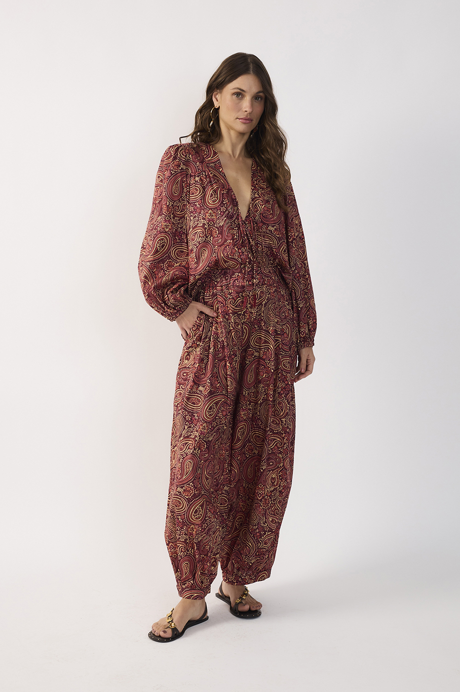 Dress To Winter Night Barrel Pants in Noite de Inverno Print, view 2