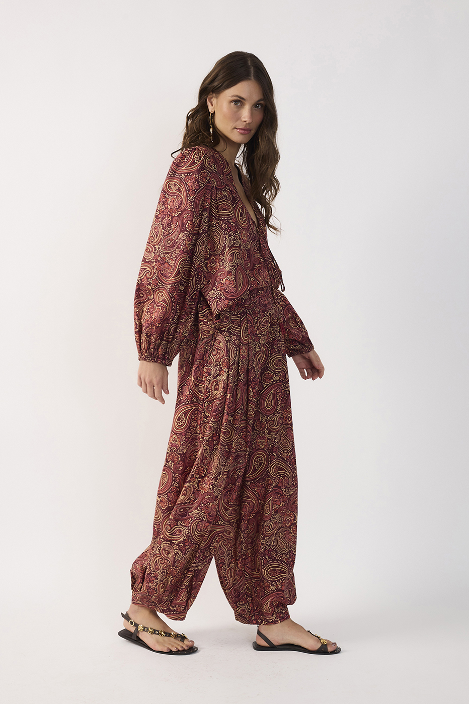 Dress To Winter Night Barrel Pants in Noite de Inverno Print, view 3
