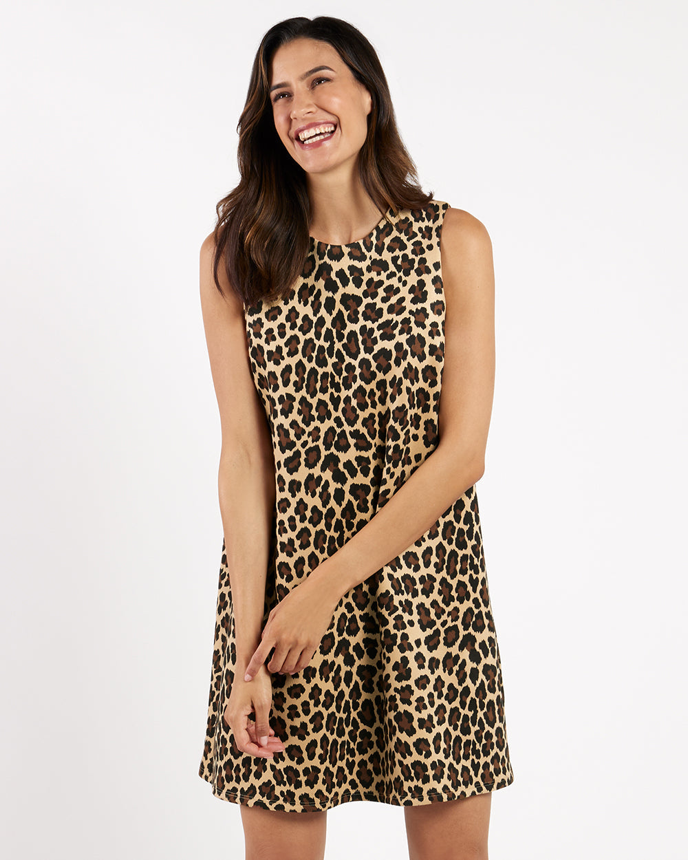 Jude Connally Holly dress in Large Leopard Brown, view 6