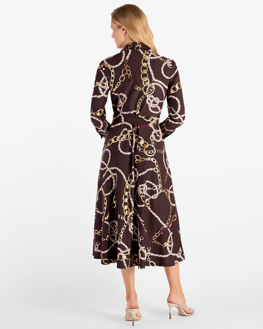 Jude Connally Kitty dress in Ribbons & Chains Espresso Gold, view 4