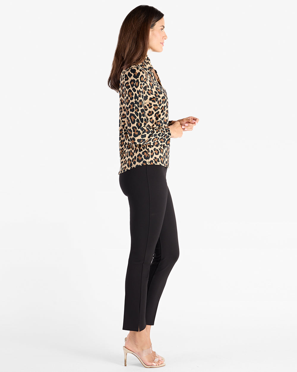 Jude Connally Teri top in Large Leopard Brown Camel, view 3