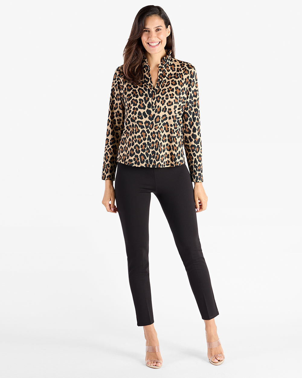 Jude Connally Teri top in Large Leopard Brown Camel, view 5