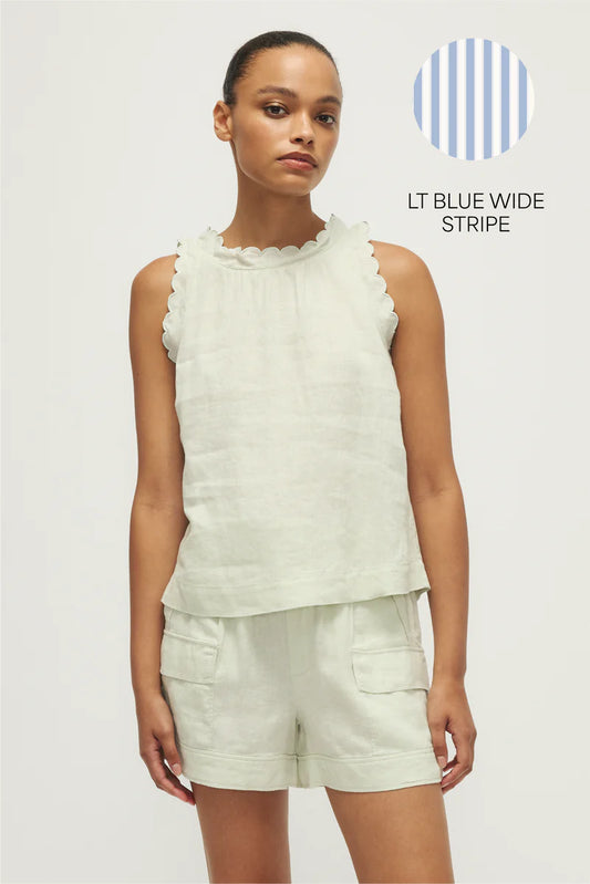 Kimy Top (Blue Wide Stripe)