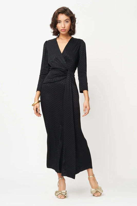 Rhia Pearl Drop Dress - Black (SALE)